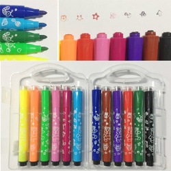 Water colour pen with stamp 10 pcs