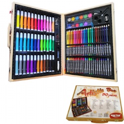 Wooden box stationery set 150 pcs