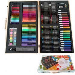 Wooden box stationery set 180 pcs