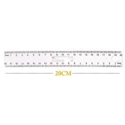 Plastic ruler with hold 20cm