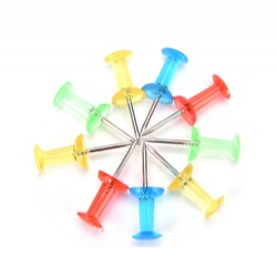 Transparent Color Push Pins 50 pcs