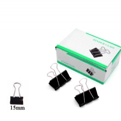 Black Binder Clips 15mm,12pcs/color box