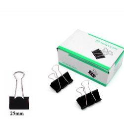 Black Binder Clips 25mm,12pcs/color box