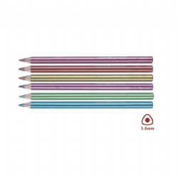 7 inch Jumbo Metalic color pencil ,Lead 5mm,Triangular,12 colors.