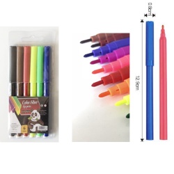 Water Color Pen 8*129mm, 6pc pvc bag