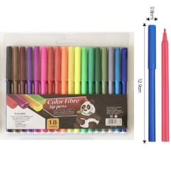 Water Color Pen 8*129mm, 18 pcs pvc bag