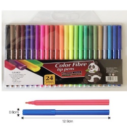 Water Color Pen 8*129mm, 24 pcs pvc bag