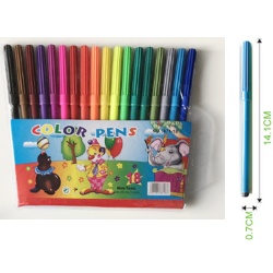 Water Colour Pen 7*141mm, 18 pcs pvc bag