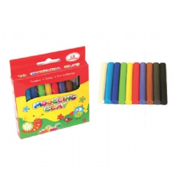 Round plasticine, 10 pcs colour box