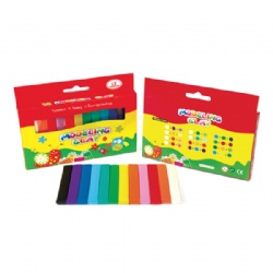 Squsre plasticine, 12pcs colour box