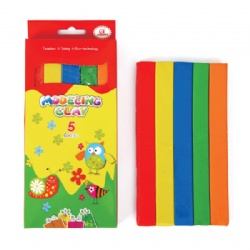 Squsre plasticine, 5pcs colour box