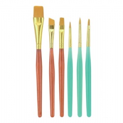 Brush Set,6pcs,nylon wool,plastic barrel.