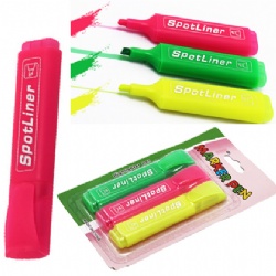 Highlighter,3 pcs blister card