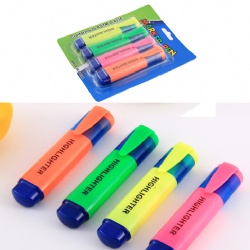 Highlighter,4 pcs blister card