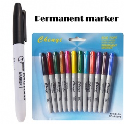 Colour Permanent marker,12 pcs blister card