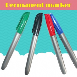 Permanent marker with one colour silk printing,12 pcs colour obx