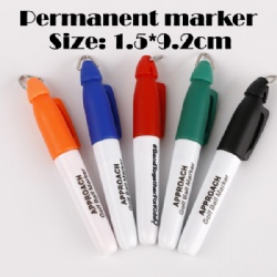 Mini permanent marker with one colour silk printing,12 pcs colour box